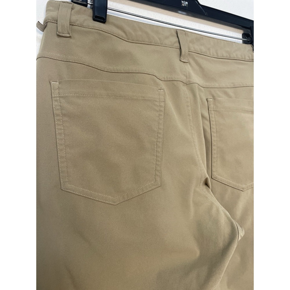 Lululemon Mens Tan Flat‎ Front Pockets Straight Leg Chino Pants Size 31 - Picture 8 of 16